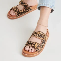 SEVANA SANDALS DK LEOPARD CALF HAIR