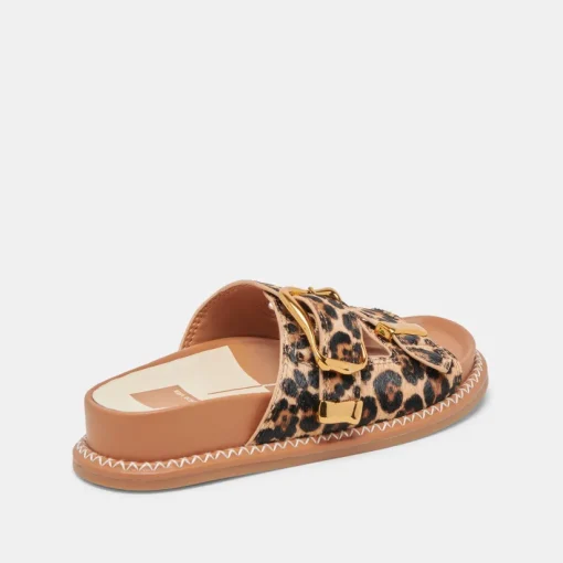SEVANA SANDALS DK LEOPARD CALF HAIR