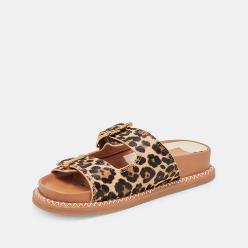 SEVANA SANDALS DK LEOPARD CALF HAIR