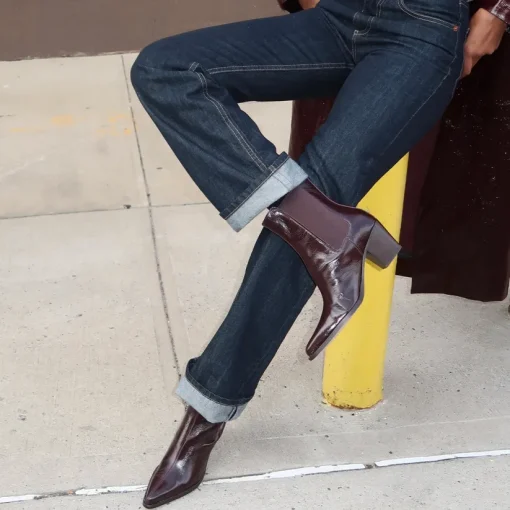 SHADIE H2O BOOTIES MULBERRY CRINKLE PATENT