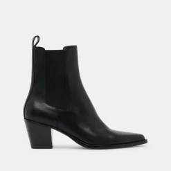 SHADIE H2O WIDE BOOTIES BLACK LEATHER
