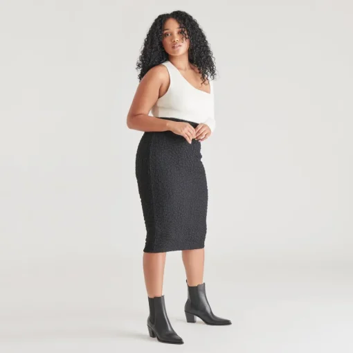 SHADIE H2O WIDE BOOTIES BLACK LEATHER