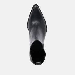 SHADIE H2O WIDE BOOTIES BLACK LEATHER