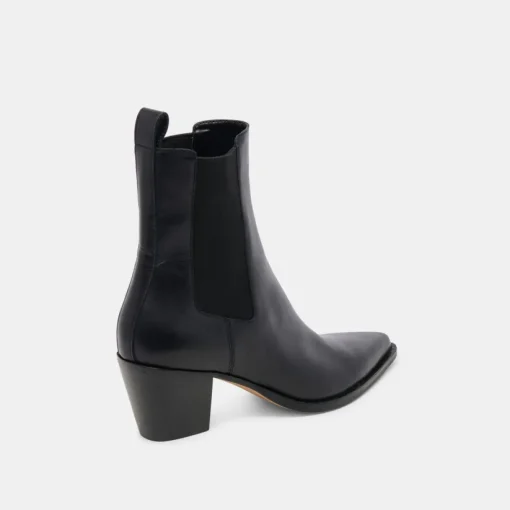 SHADIE H2O WIDE BOOTIES BLACK LEATHER