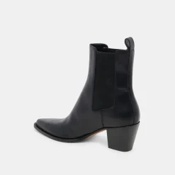 SHADIE H2O WIDE BOOTIES BLACK LEATHER