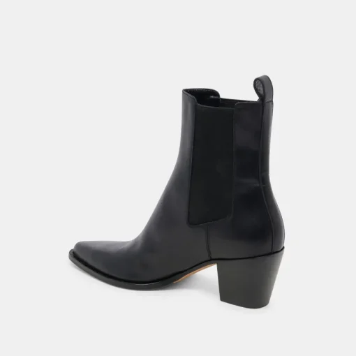 SHADIE H2O WIDE BOOTIES BLACK LEATHER