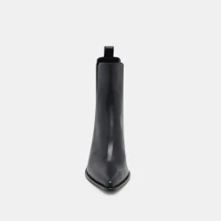 SHADIE H2O WIDE BOOTIES BLACK LEATHER