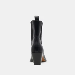 SHADIE H2O WIDE BOOTIES BLACK LEATHER