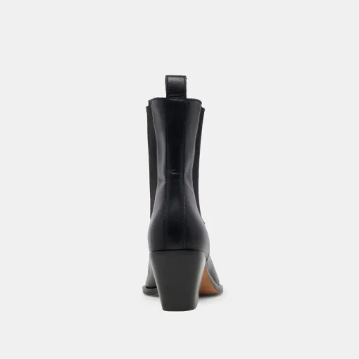 SHADIE H2O WIDE BOOTIES BLACK LEATHER