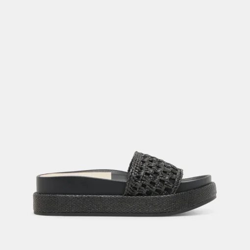 SIDONA SANDALS ONYX RAFFIA
