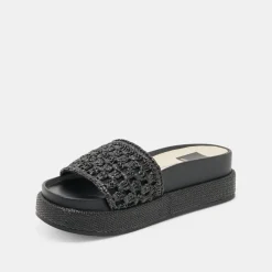 SIDONA SANDALS ONYX RAFFIA