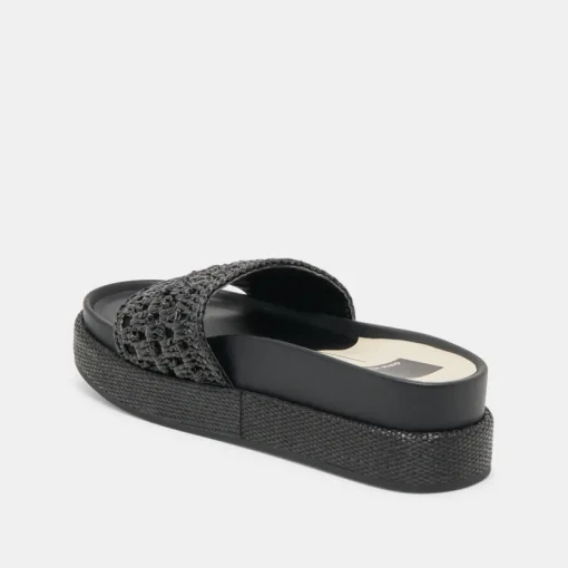 SIDONA SANDALS ONYX RAFFIA