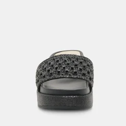 SIDONA SANDALS ONYX RAFFIA