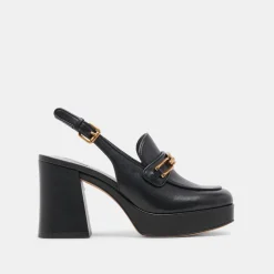 SIRUS HEELS BLACK LEATHER