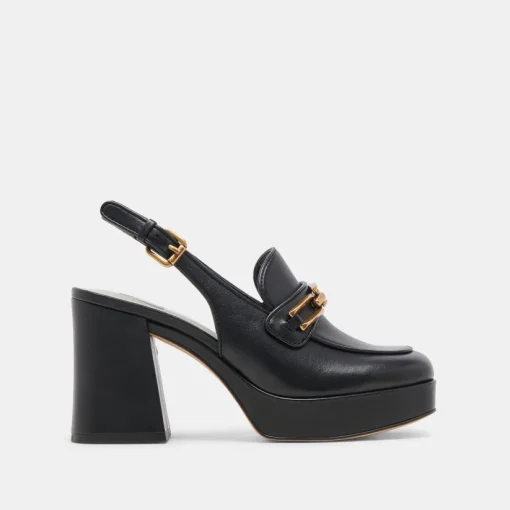 SIRUS HEELS BLACK LEATHER