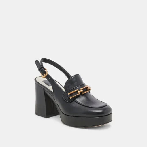 SIRUS HEELS BLACK LEATHER