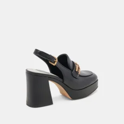 SIRUS HEELS BLACK LEATHER