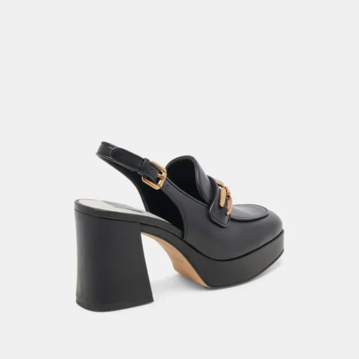 SIRUS HEELS BLACK LEATHER