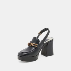 SIRUS HEELS BLACK LEATHER