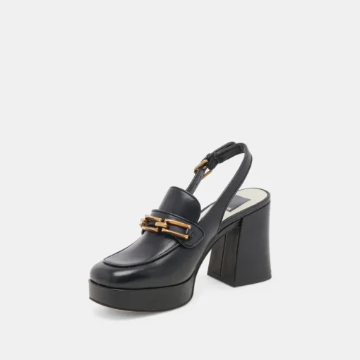 SIRUS HEELS BLACK LEATHER