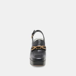 SIRUS HEELS BLACK LEATHER