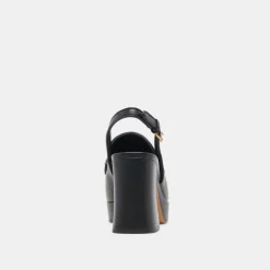 SIRUS HEELS BLACK LEATHER