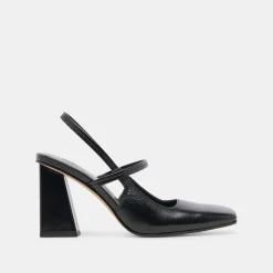 SOYER HEELS MIDNIGHT CRINKLE PATENT