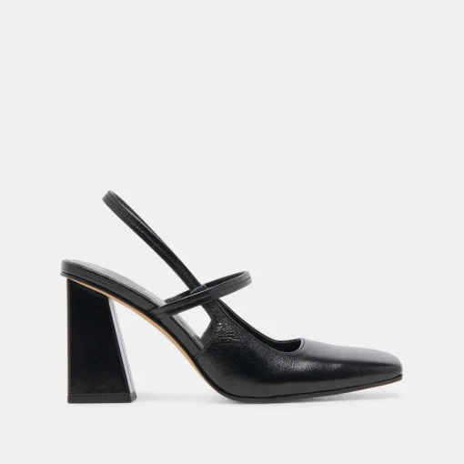 SOYER HEELS MIDNIGHT CRINKLE PATENT