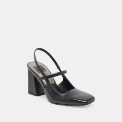 SOYER HEELS MIDNIGHT CRINKLE PATENT