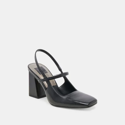 SOYER HEELS MIDNIGHT CRINKLE PATENT