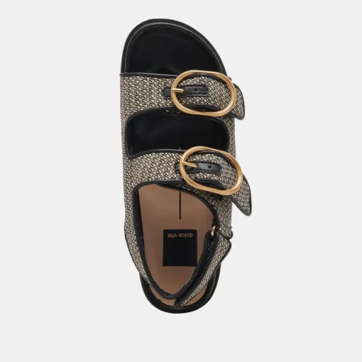 STARLA SANDALS BLACK MULTI WOVEN