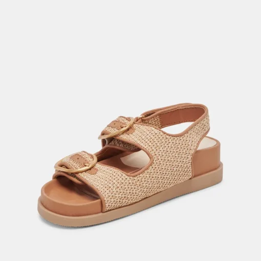STARLA SANDALS TAN MULTI WOVEN