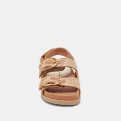 STARLA SANDALS TAN MULTI WOVEN