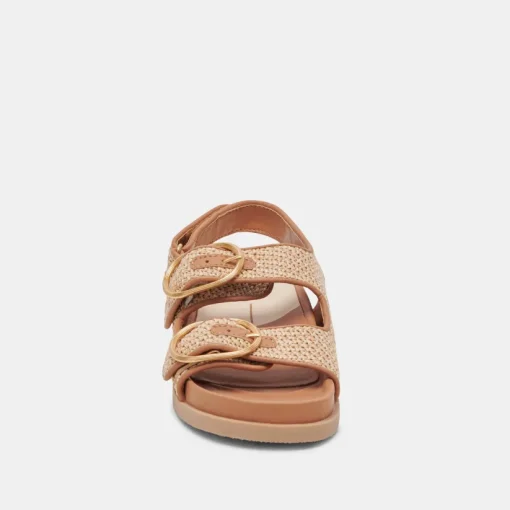 STARLA SANDALS TAN MULTI WOVEN