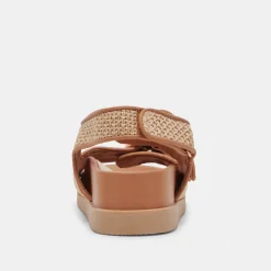 STARLA SANDALS TAN MULTI WOVEN