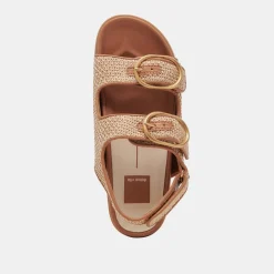 STARLA SANDALS TAN MULTI WOVEN