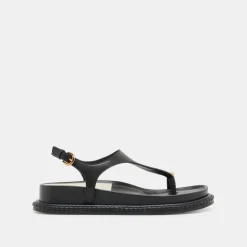 STEFAN SANDALS BLACK LEATHER