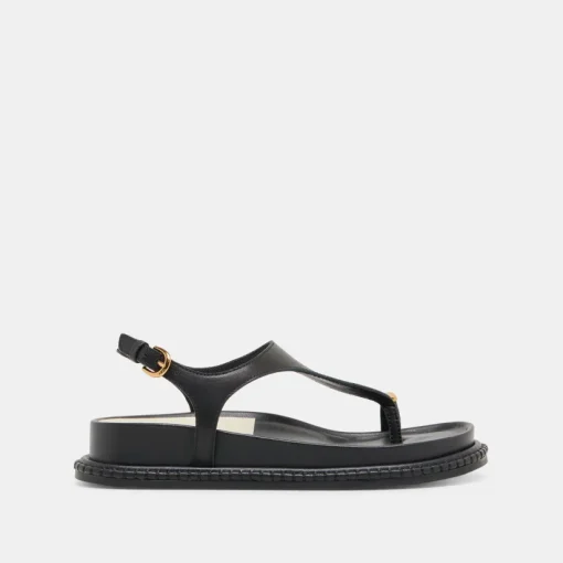 STEFAN SANDALS BLACK LEATHER