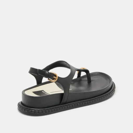 STEFAN SANDALS BLACK LEATHER