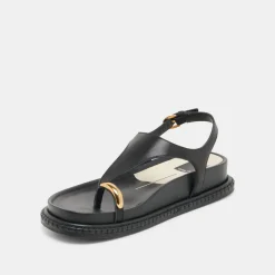 STEFAN SANDALS BLACK LEATHER
