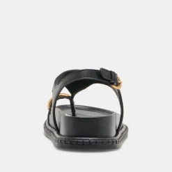 STEFAN SANDALS BLACK LEATHER