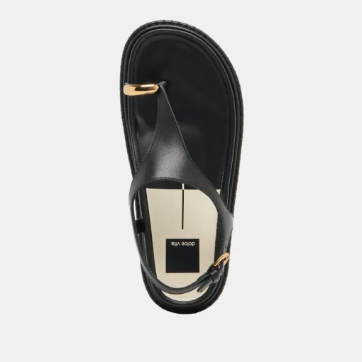 STEFAN SANDALS BLACK LEATHER