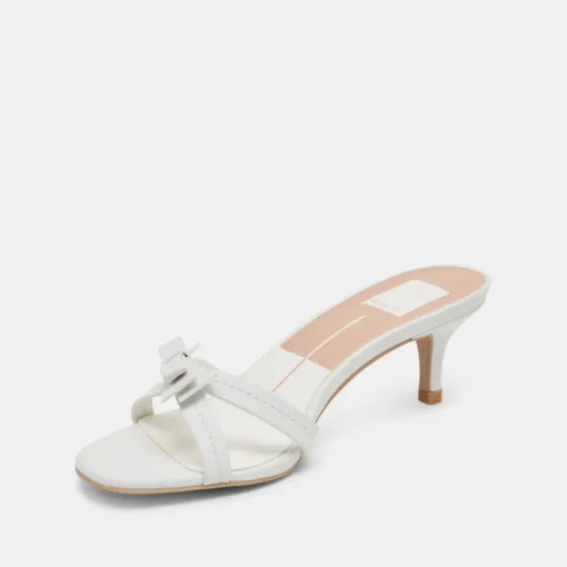 TERISA HEELS TRUE WHITE LEATHER