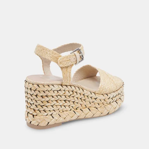 TIAGO WEDGES LT NATURAL RAFFIA