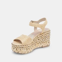 TIAGO WEDGES LT NATURAL RAFFIA