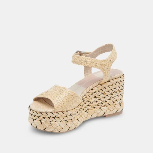 TIAGO WEDGES LT NATURAL RAFFIA