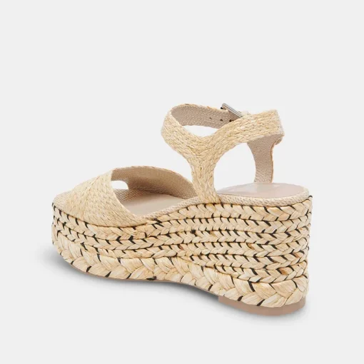 TIAGO WEDGES LT NATURAL RAFFIA
