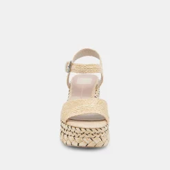 TIAGO WEDGES LT NATURAL RAFFIA