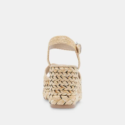TIAGO WEDGES LT NATURAL RAFFIA