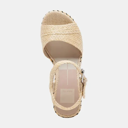 TIAGO WEDGES LT NATURAL RAFFIA